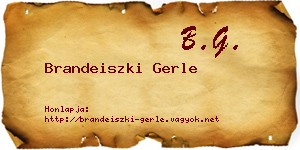 Brandeiszki Gerle névjegykártya