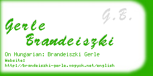 gerle brandeiszki business card